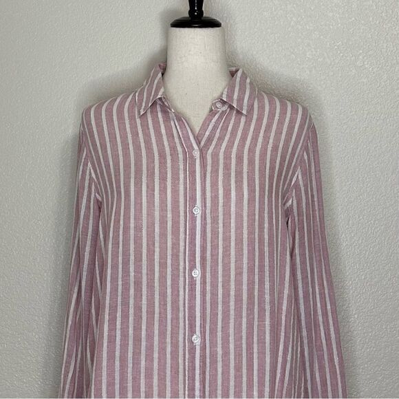 Rails Linen Blend Sydney Stripe Button Down Shirt - Picture 4 of 13